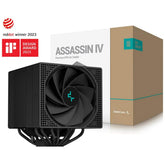 Deepcool Assassin Iv Premium Air Cooler 7 Heat Pipes Dual Tower 1700rpm 140/120mm Fdb Fans Pwm 100% 280w Tdp For Intel & Amd , Black - CompuMe